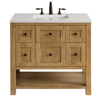 James Martin - Breckenridge 36" Single Vanity, Light Natural Oak w/ 3 CM Lime Delight Top - 330-V36-LNO-3LDL view 1