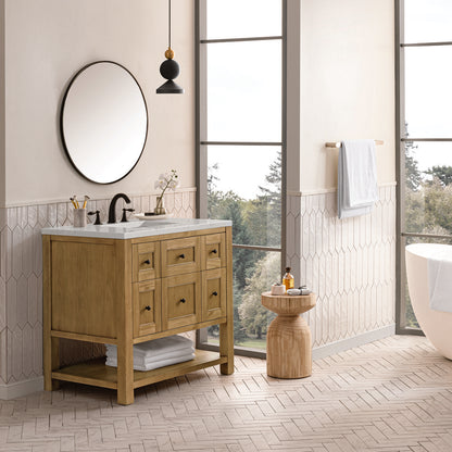 James Martin - Breckenridge 36" Single Vanity, Light Natural Oak w/ 3 CM Lime Delight Top - 330-V36-LNO-3LDL view 4