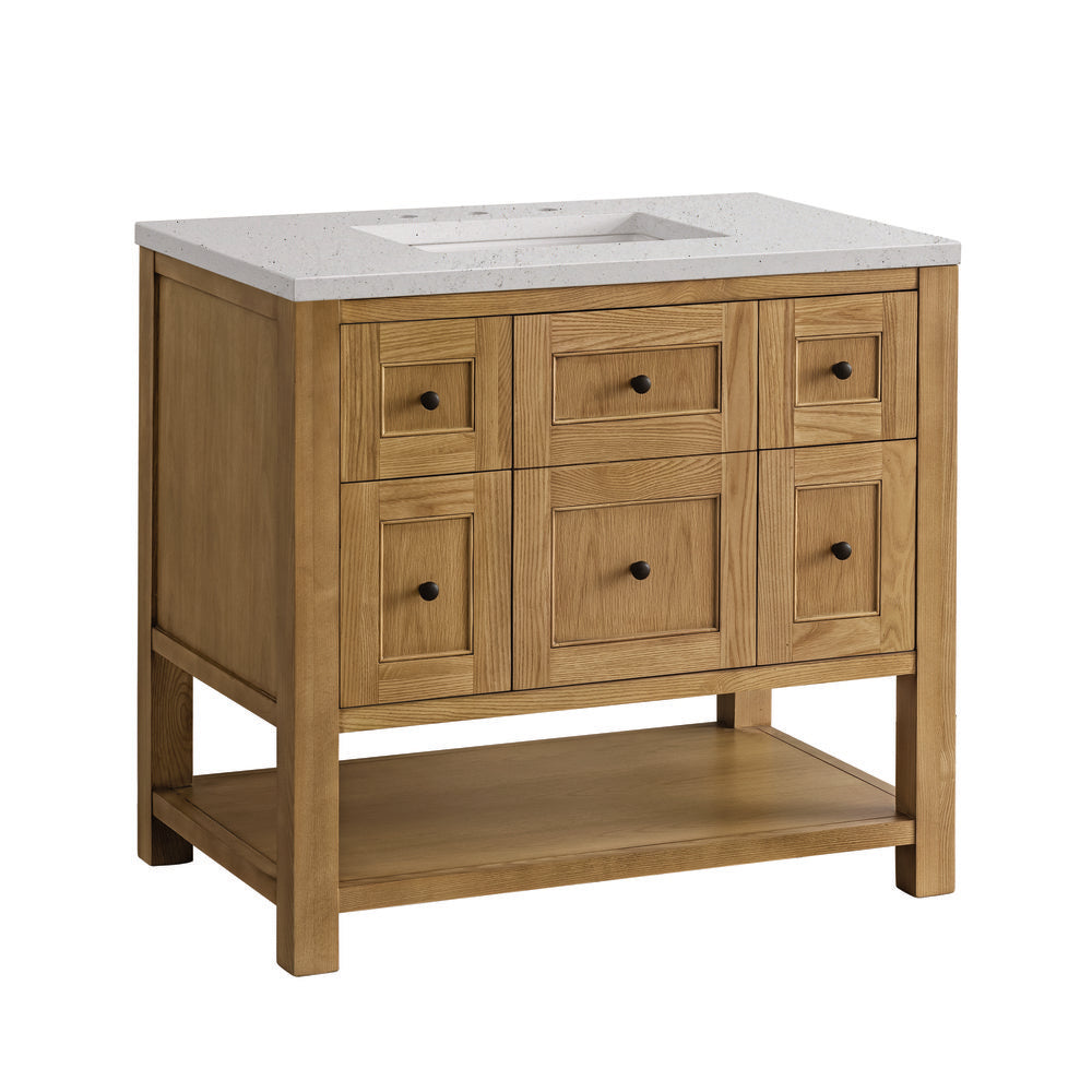 James Martin - Breckenridge 36" Single Vanity, Light Natural Oak w/ 3 CM Lime Delight Top - 330-V36-LNO-3LDL view 10