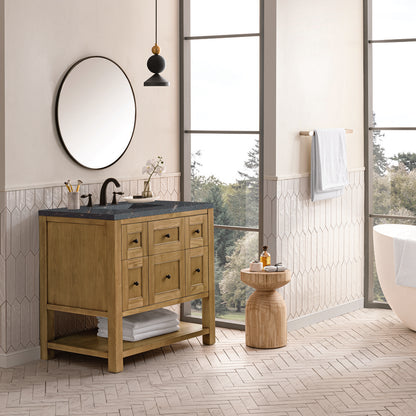 James Martin - Breckenridge 36" Single Vanity, Light Natural Oak w/ 3 CM Parisien Bleu Top - 330-V36-LNO-3PBL view 4