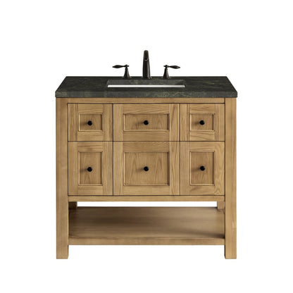 James Martin - Breckenridge 36" Single Vanity, Light Natural Oak, w/ 3 CM Phantome Eclos Top - 330-V36-LNO-3PHT view 1