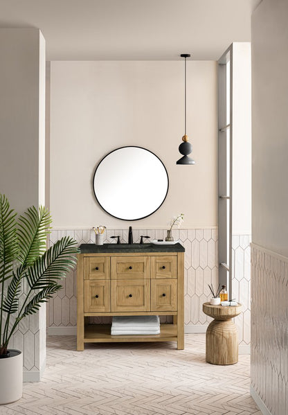 James Martin - Breckenridge 36" Single Vanity, Light Natural Oak, w/ 3 CM Phantome Eclos Top - 330-V36-LNO-3PHT view 4