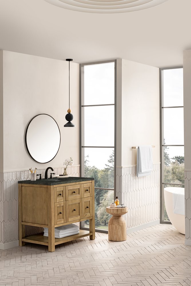 James Martin - Breckenridge 36" Single Vanity, Light Natural Oak, w/ 3 CM Phantome Eclos Top - 330-V36-LNO-3PHT view 5