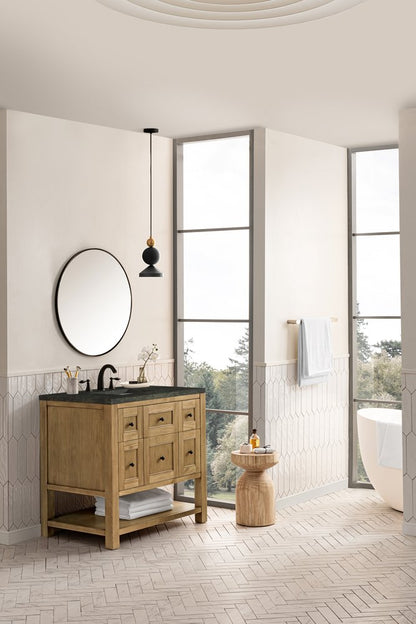 James Martin - Breckenridge 36" Single Vanity, Light Natural Oak, w/ 3 CM Phantome Eclos Top - 330-V36-LNO-3PHT view 5