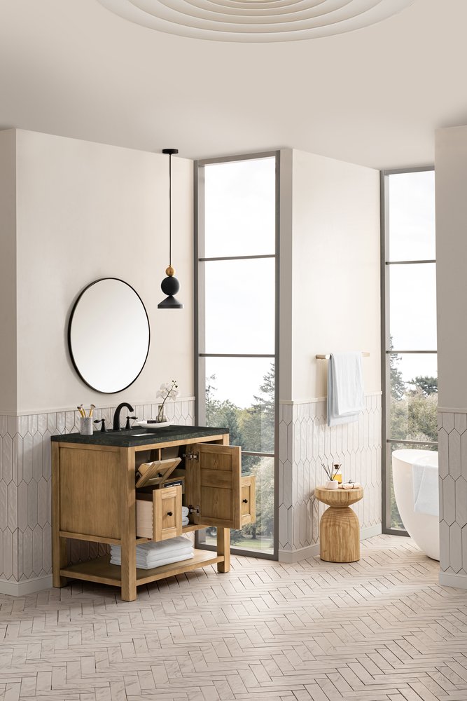 James Martin - Breckenridge 36" Single Vanity, Light Natural Oak, w/ 3 CM Phantome Eclos Top - 330-V36-LNO-3PHT view 6