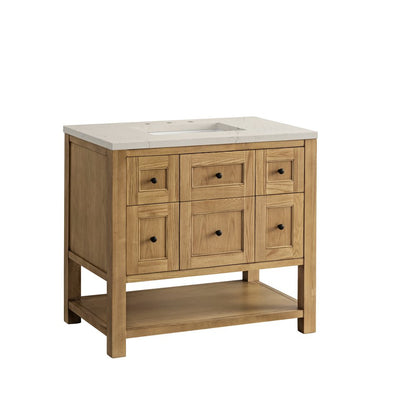 James Martin - Breckenridge 36" Single Vanity, Light Natural Oak, w/ 3 CM Siberian Silestone Top - 330-V36-LNO-3SFR view 11
