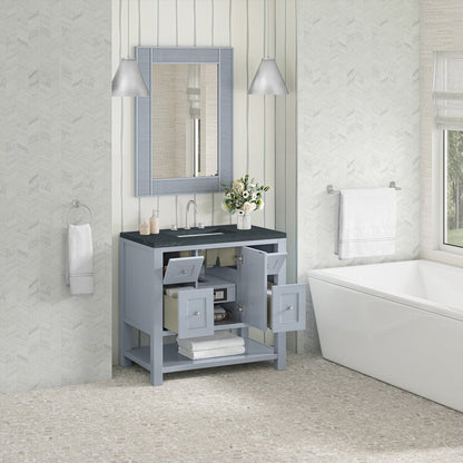 James Martin - Breckenridge 36" Single Vanity, Serenity Blue, w/ 3 CM Charcoal Soapstone Quartz Top - 330-V36-SRB-3CSP view 5