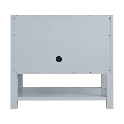James Martin - Breckenridge 36" Single Vanity, Serenity Blue, w/ 3 CM Lime Delight Quartz Top - 330-V36-SRB-3LDL view 9