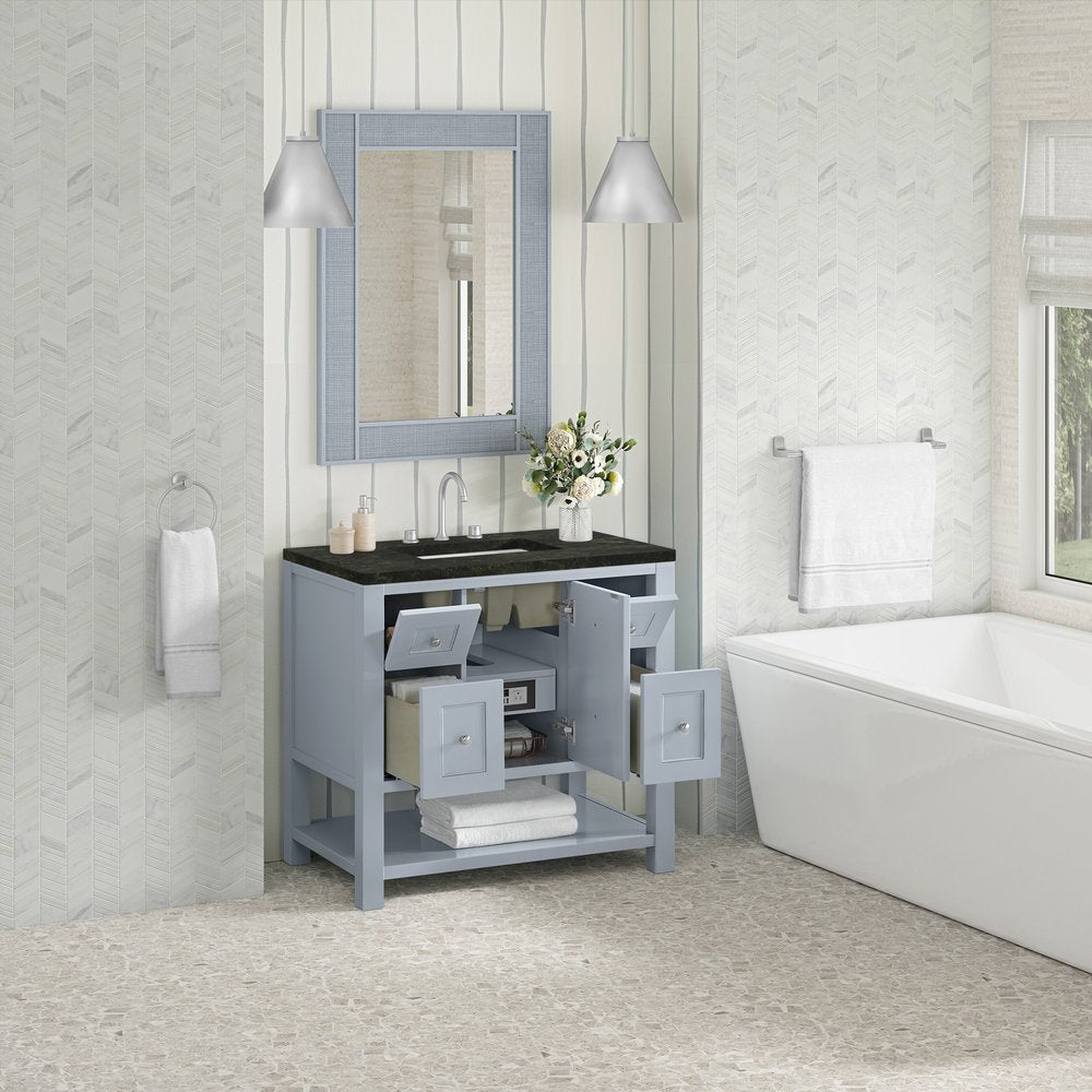 James Martin - Breckenridge 36" Single Vanity, Serenity Blue, w/ 3 CM Phantome Eclos Top - 330-V36-SRB-3PHT view 5