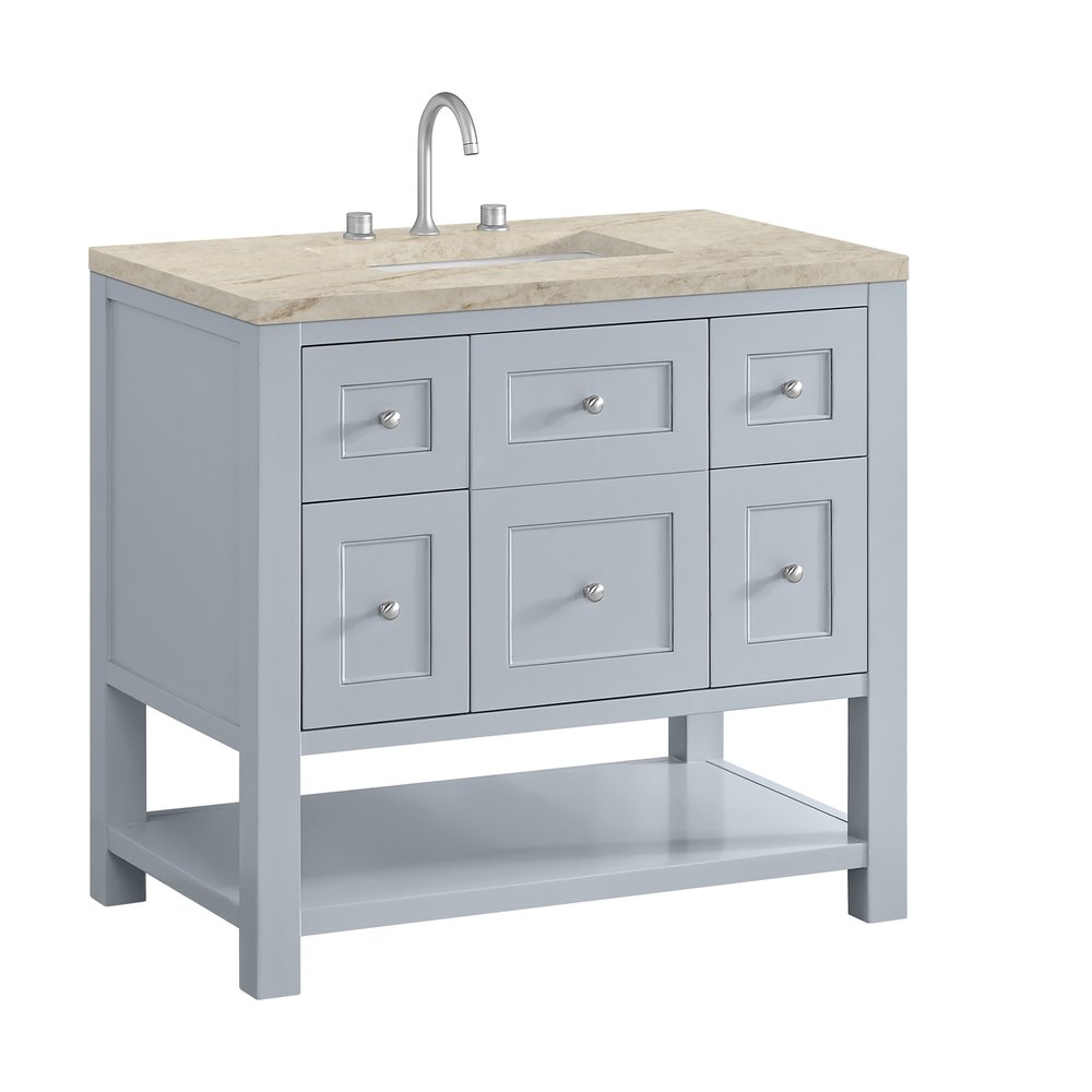 James Martin - Breckenridge 36" Single Vanity, Serenity Blue, w/ 3 CM Tajnar Eclos Top - 330-V36-SRB-3TJR view 10