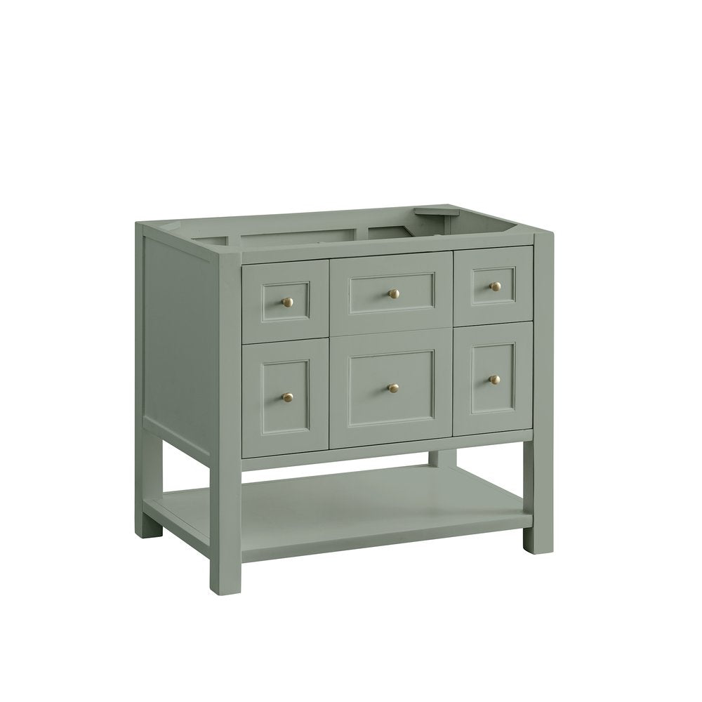 James Martin - Breckenridge 36" Single Vanity, Smokey Celadon, w/ 3 CM Phantome Eclos Top - 330-V36-SC-3PHT view 2