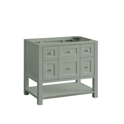 James Martin - Breckenridge 36" Single Vanity, Smokey Celadon, w/ 3 CM Phantome Eclos Top - 330-V36-SC-3PHT view 2