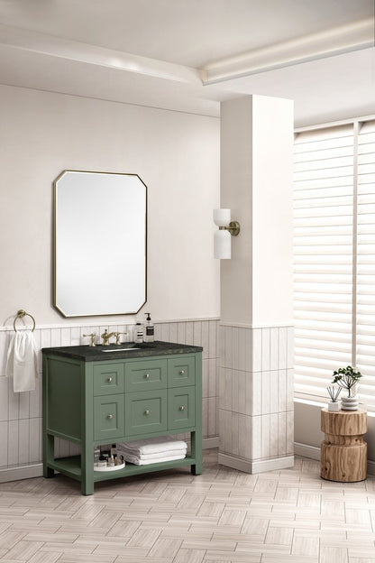 James Martin - Breckenridge 36" Single Vanity, Smokey Celadon, w/ 3 CM Phantome Eclos Top - 330-V36-SC-3PHT view 4