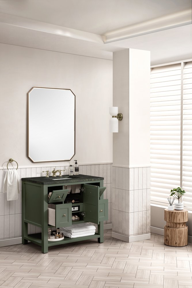James Martin - Breckenridge 36" Single Vanity, Smokey Celadon, w/ 3 CM Phantome Eclos Top - 330-V36-SC-3PHT view 5