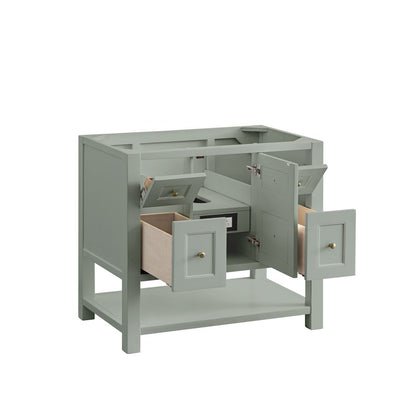 James Martin - Breckenridge 36" Single Vanity, Smokey Celadon, w/ 3 CM Phantome Eclos Top - 330-V36-SC-3PHT view 8