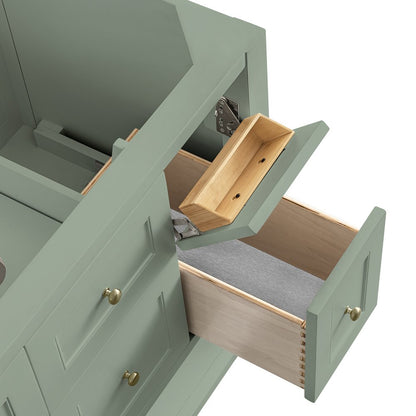 James Martin - Breckenridge 36" Single Vanity, Smokey Celadon, w/ 3 CM Phantome Eclos Top - 330-V36-SC-3PHT view 13