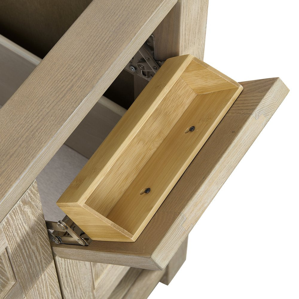 James Martin - Breckenridge 36" Single Vanity, Whitewashed Oak w/ 3 CM Lime Delight Silestone Top - 330-V36-WWO-3LDL view 13