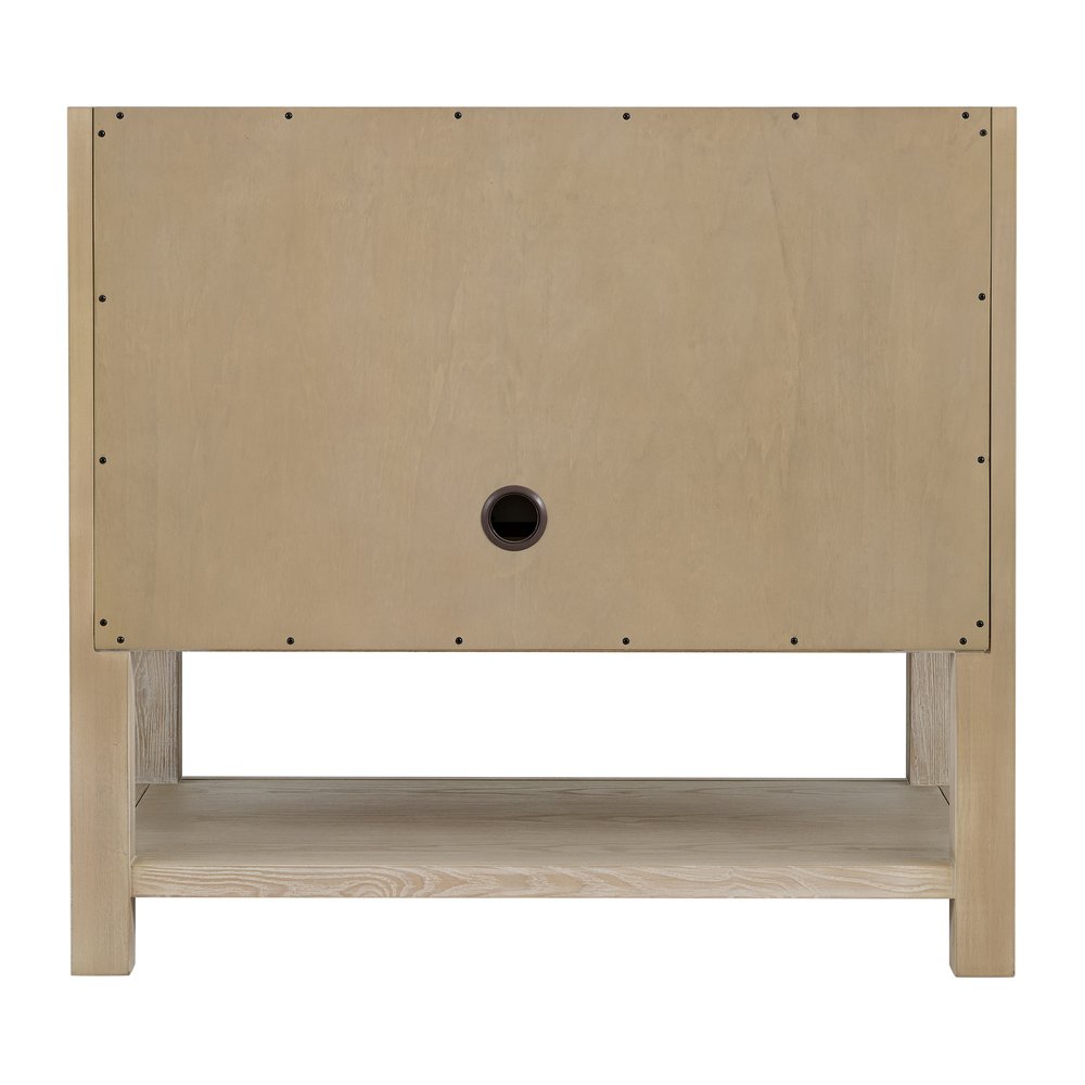 James Martin - Breckenridge 36" Single Vanity, Whitewashed Oak w/ 3 CM Parisien Bleu Silestone Top - 330-V36-WWO-3PBL view 8