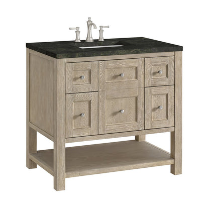 James Martin - Breckenridge 36" Single Vanity, Whitewashed Oak, w/ 3 CM Phantome Eclos Top - 330-V36-WWO-3PHT view 9