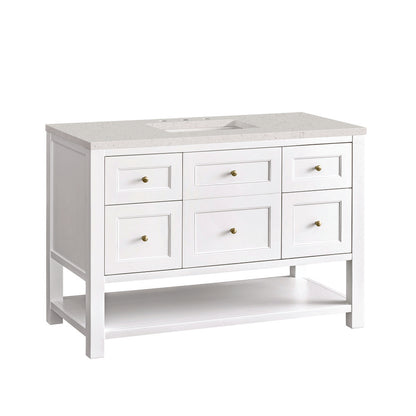 James Martin - Breckenridge 48" Single Vanity, Bright White w/ 3 CM Lime Delight Top - 330-V48-BW-3LDL view 10