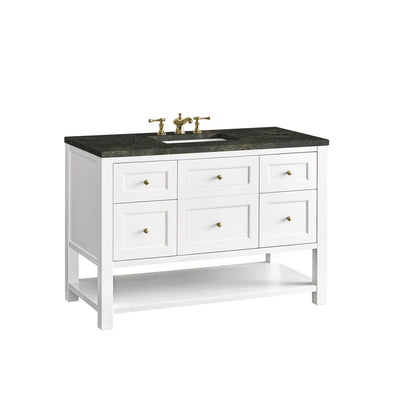 James Martin - Breckenridge 48" Single Vanity, Bright White, w/ 3 CM Phantome Eclos Top - 330-V48-BW-3PHT view 11
