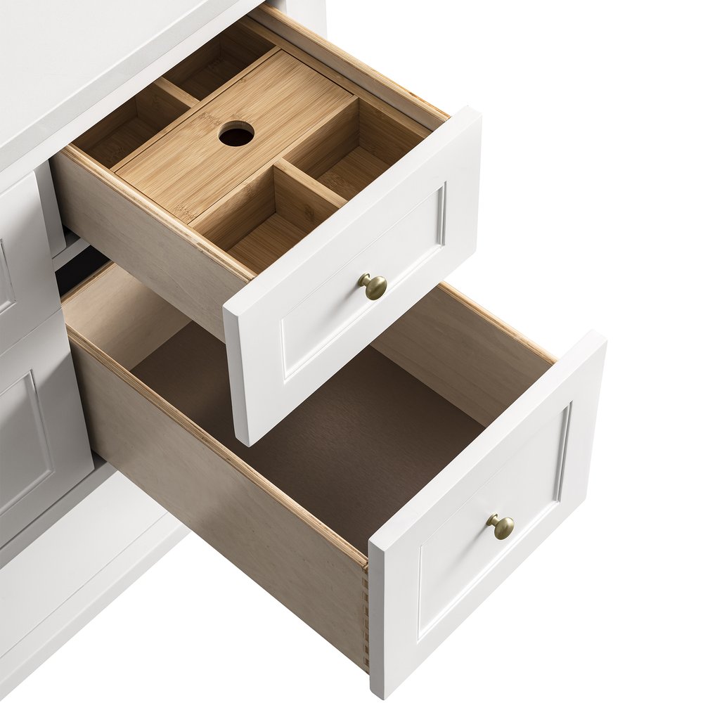 James Martin - Breckenridge 48" Single Vanity, Bright White, w/ 3 CM Tajnar Eclos Top - 330-V48-BW-3TJR view 13
