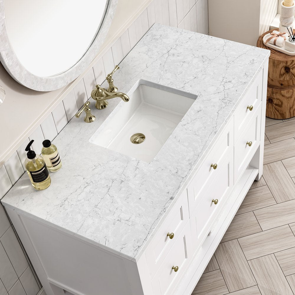 James Martin - Breckenridge 48" Single Vanity Cabinet, Bright White - 330-V48-M-BW view 3