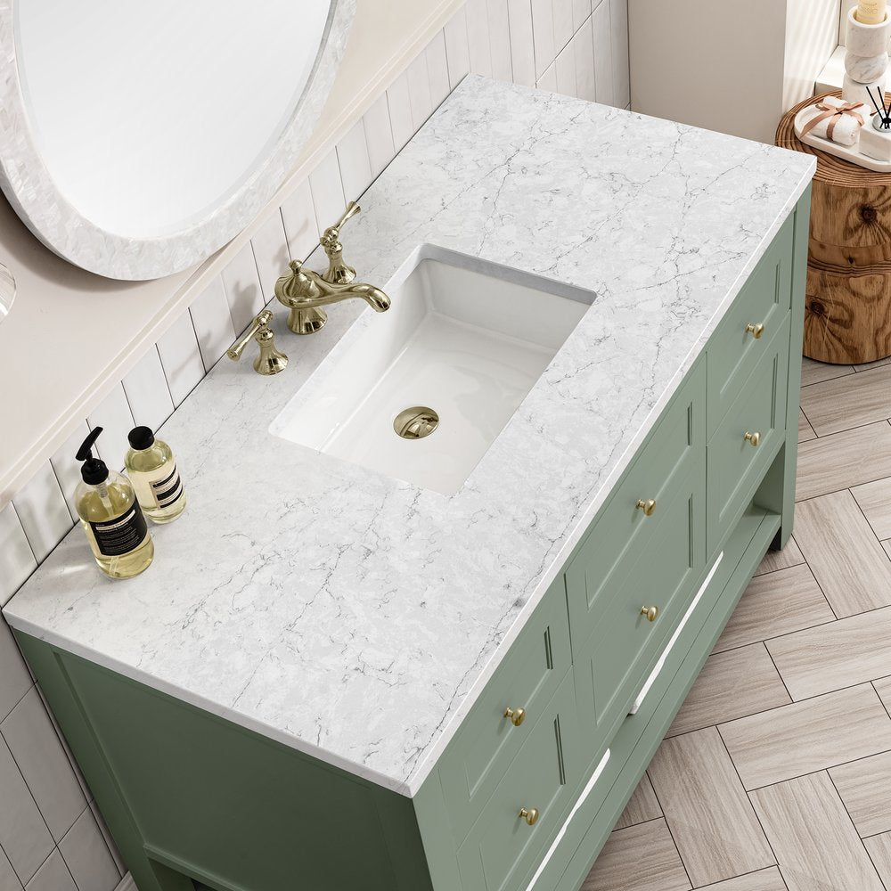 James Martin - Breckenridge 48" Single Vanity Cabinet, Smokey Celadon - 330-V48-M-SC view 2