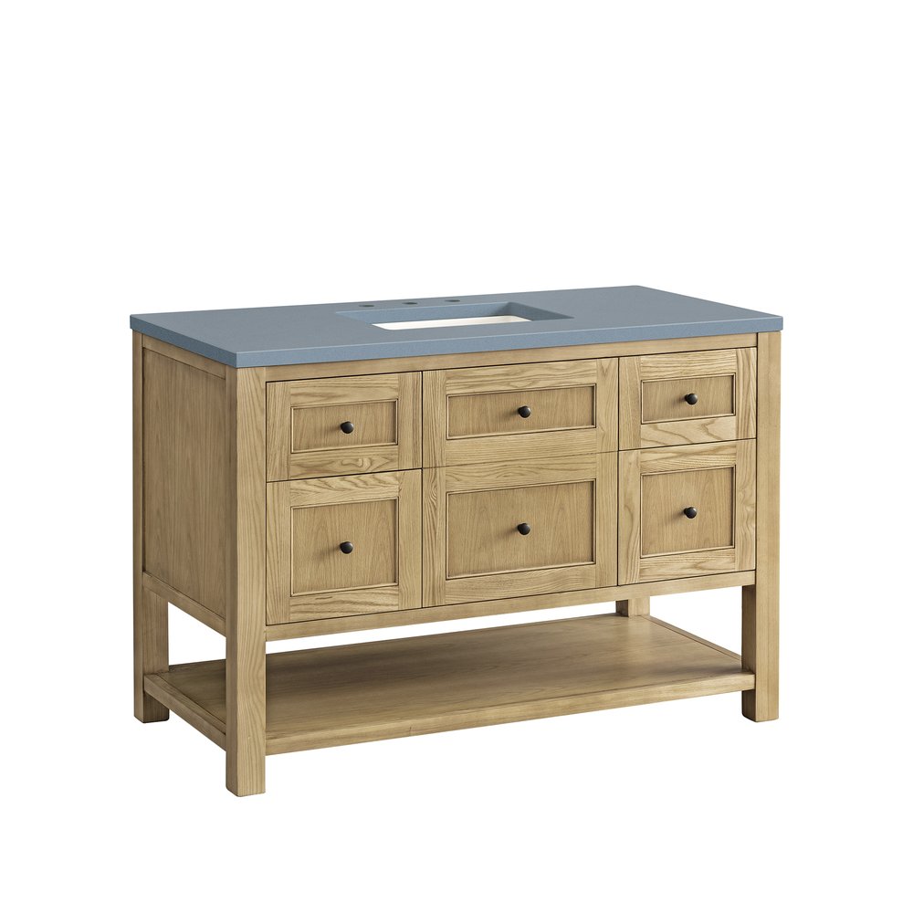 James Martin - Breckenridge 48" Single Vanity, Light Natural Oak w/ 3 CM Cala Blue Top - 330-V48-LNO-3CBL view 10