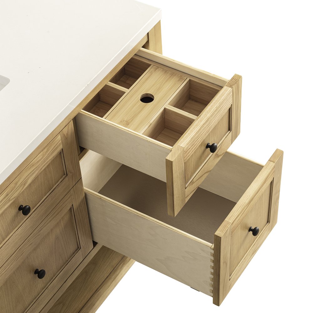 James Martin - Breckenridge 48" Single Vanity, Light Natural Oak w/ 3 CM Cala Blue Top - 330-V48-LNO-3CBL view 12