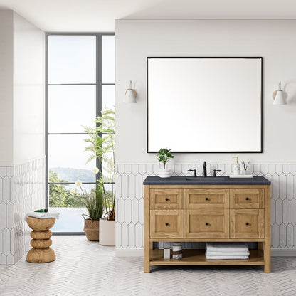James Martin - Breckenridge 48" Single Vanity, Light Natural Oak w/ 3 CM Charcoal Soapstone Top - 330-V48-LNO-3CSP view 3