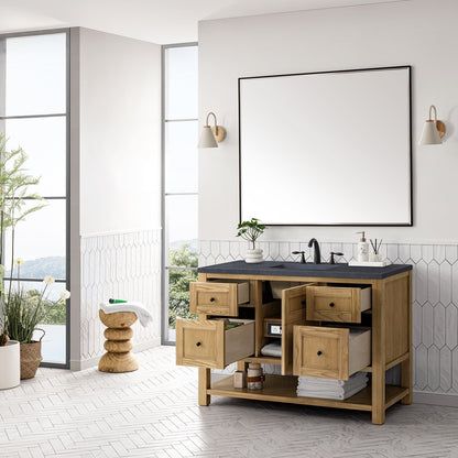 James Martin - Breckenridge 48" Single Vanity, Light Natural Oak w/ 3 CM Charcoal Soapstone Top - 330-V48-LNO-3CSP view 5