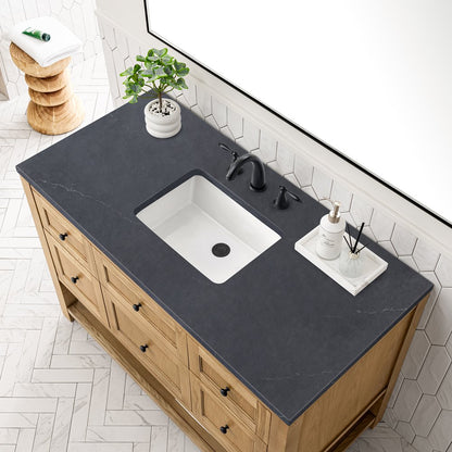 James Martin - Breckenridge 48" Single Vanity, Light Natural Oak w/ 3 CM Charcoal Soapstone Top - 330-V48-LNO-3CSP view 7