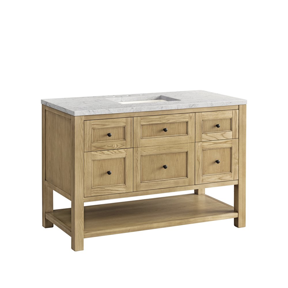 James Martin - Breckenridge 48" Single Vanity, Light Natural Oak w/ 3 CM Eternal Jasmine Pearl Top - 330-V48-LNO-3EJP view 10