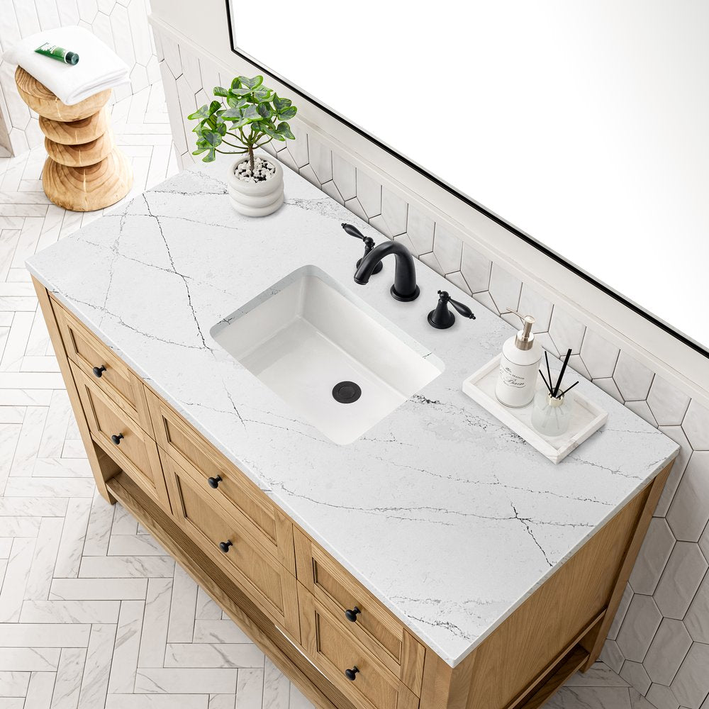 James Martin - Breckenridge 48" Single Vanity, Light Natural Oak w/ 3 CM Ethereal Noctis Top - 330-V48-LNO-3ENC view 7