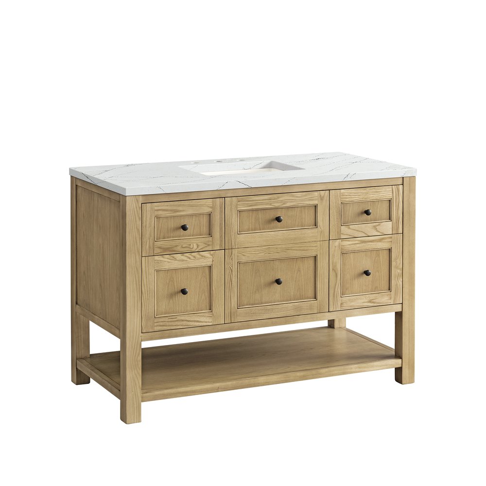 James Martin - Breckenridge 48" Single Vanity, Light Natural Oak w/ 3 CM Ethereal Noctis Top - 330-V48-LNO-3ENC view 10