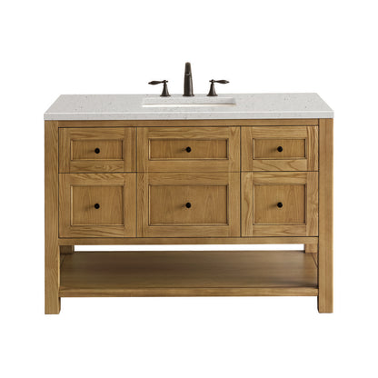 James Martin - Breckenridge 48" Single Vanity, Light Natural Oak w/ 3 CM Lime Delight Top - 330-V48-LNO-3LDL view 1
