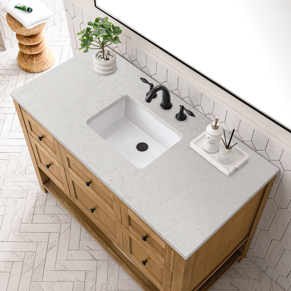 James Martin - Breckenridge 48" Single Vanity, Light Natural Oak w/ 3 CM Lime Delight Top - 330-V48-LNO-3LDL view 7