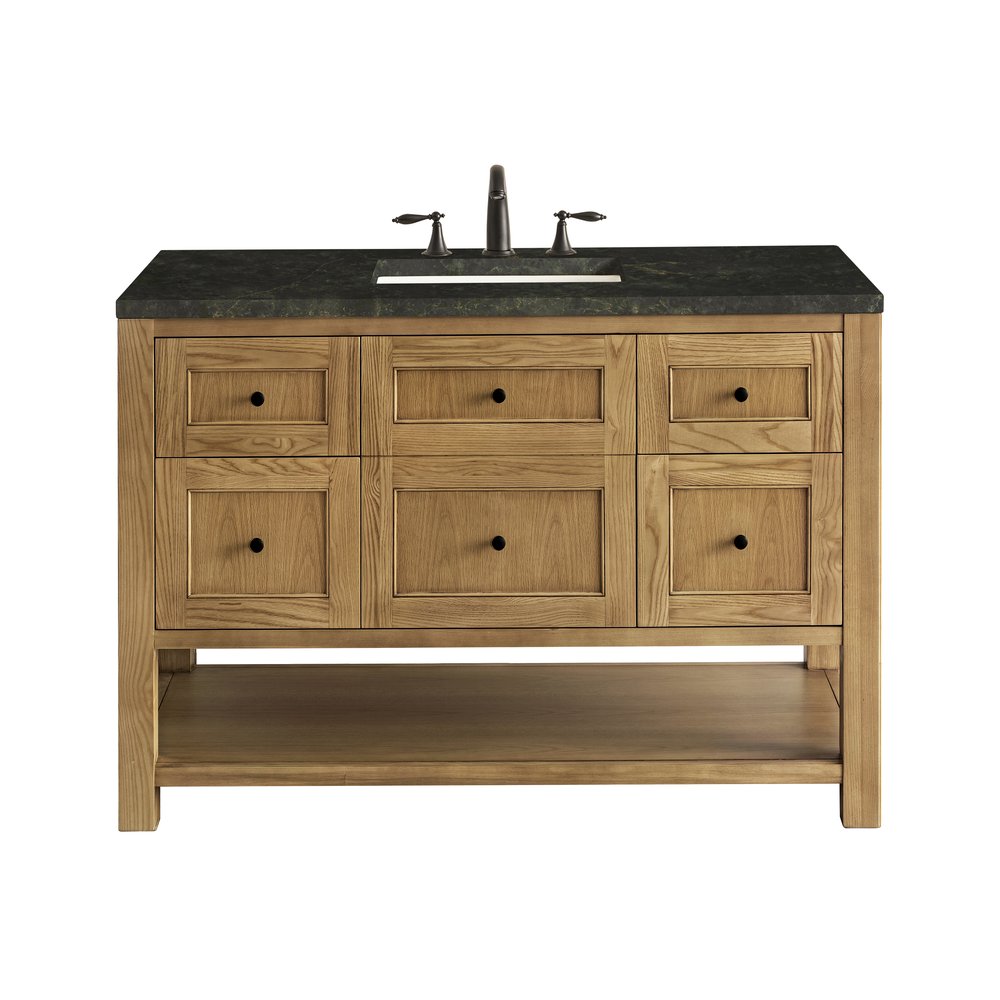 James Martin - Breckenridge 48" Single Vanity, Light Natural Oak, w/ 3 CM Phantome Eclos Top - 330-V48-LNO-3PHT view 1