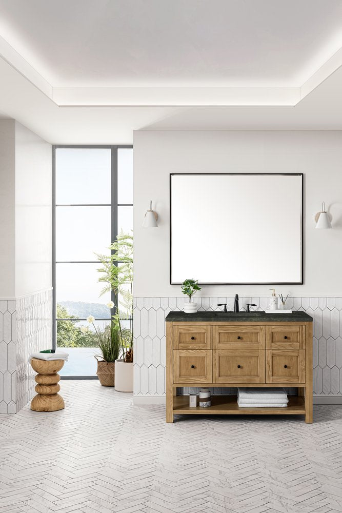 James Martin - Breckenridge 48" Single Vanity, Light Natural Oak, w/ 3 CM Phantome Eclos Top - 330-V48-LNO-3PHT view 4