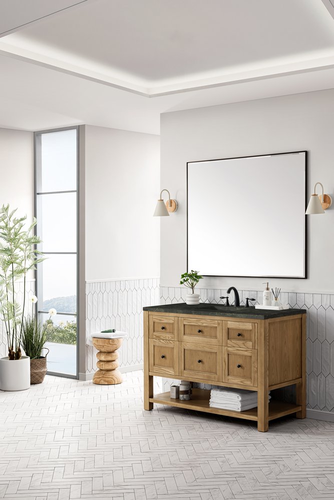 James Martin - Breckenridge 48" Single Vanity, Light Natural Oak, w/ 3 CM Phantome Eclos Top - 330-V48-LNO-3PHT view 5