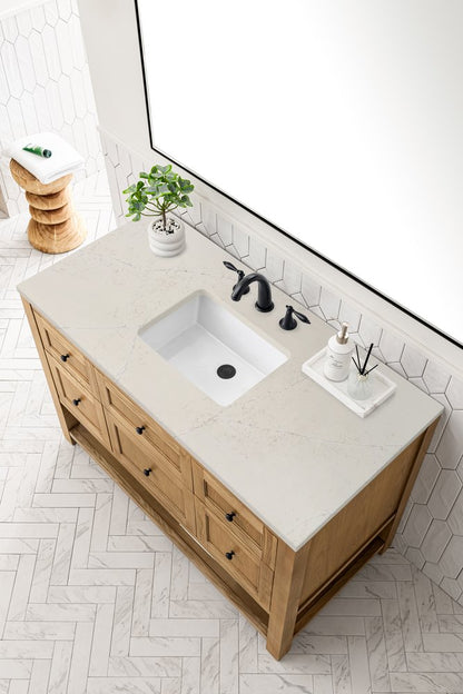 James Martin - Breckenridge 48" Single Vanity, Light Natural Oak, w/ 3 CM Siberian Silestone Top - 330-V48-LNO-3SFR view 8