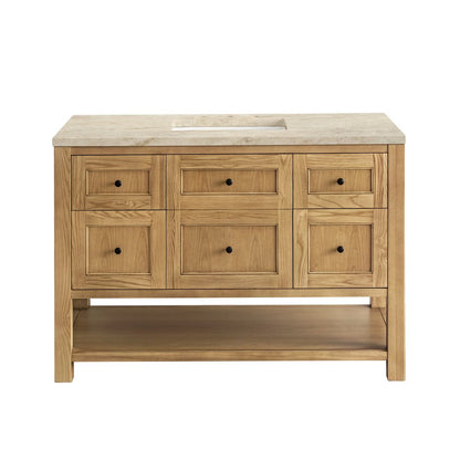 James Martin - Breckenridge 48" Single Vanity, Light Natural Oak, w/ 3 CM Tajnar Eclos Top - 330-V48-LNO-3TJR view 2