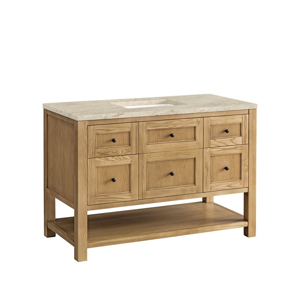 James Martin - Breckenridge 48" Single Vanity, Light Natural Oak, w/ 3 CM Tajnar Eclos Top - 330-V48-LNO-3TJR view 11