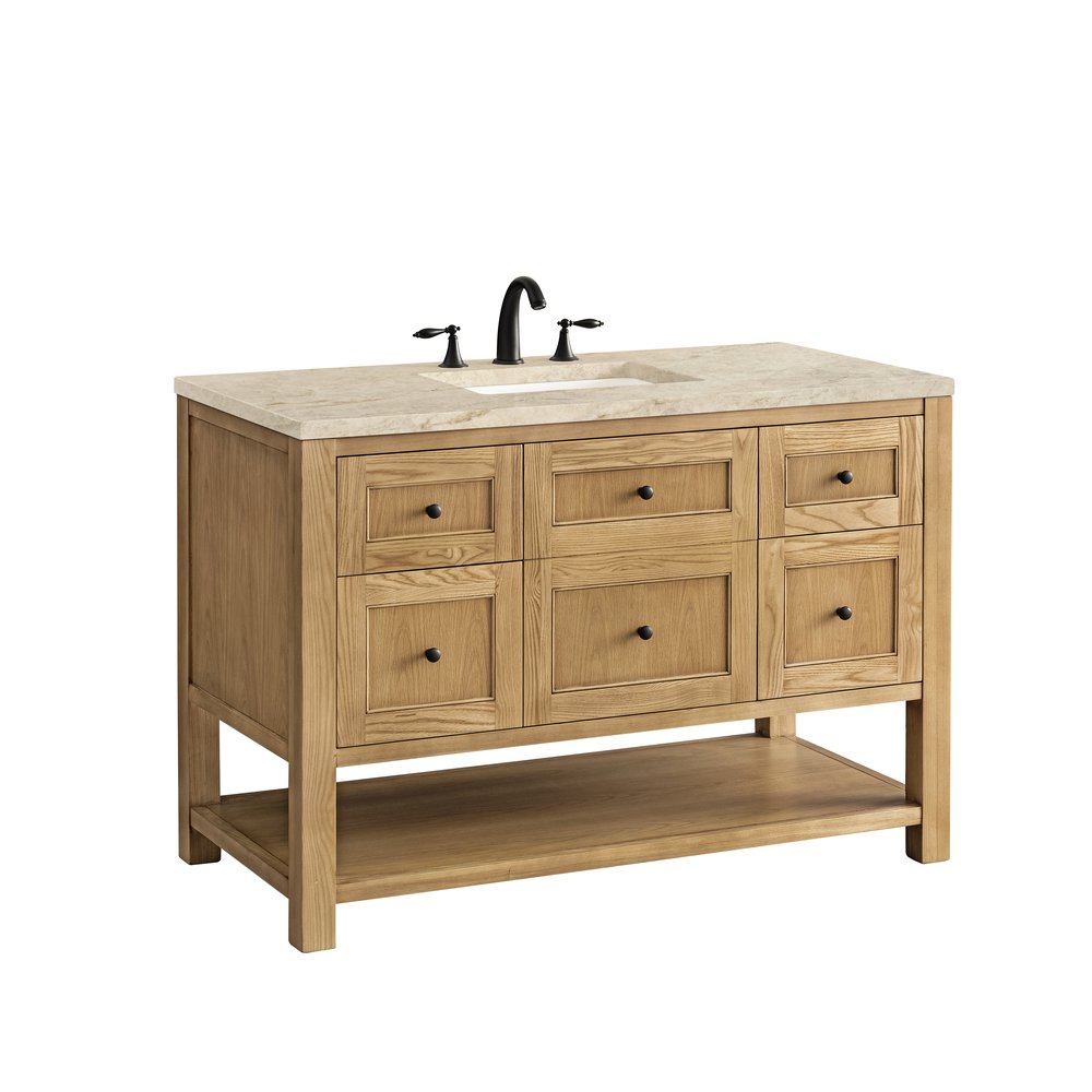 James Martin - Breckenridge 48" Single Vanity, Light Natural Oak, w/ 3 CM Tajnar Eclos Top - 330-V48-LNO-3TJR view 12