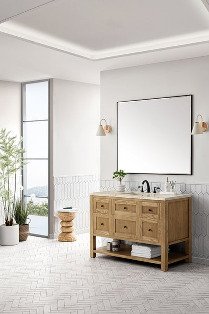 James Martin - Breckenridge 48" Single Vanity, Light Natural Oak, w/ 3 CM Tajnar Eclos Top w/FreePower Wireless Charger - 330-V48-LNO-FTJR view 5