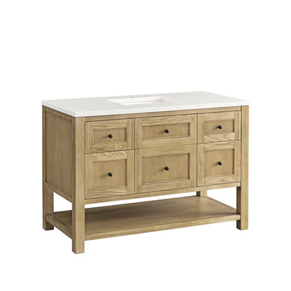 James Martin - Breckenridge 48" Single Vanity, Light Natural Oak w/ 3 CM White Zeus Top - 330-V48-LNO-3WZ view 12