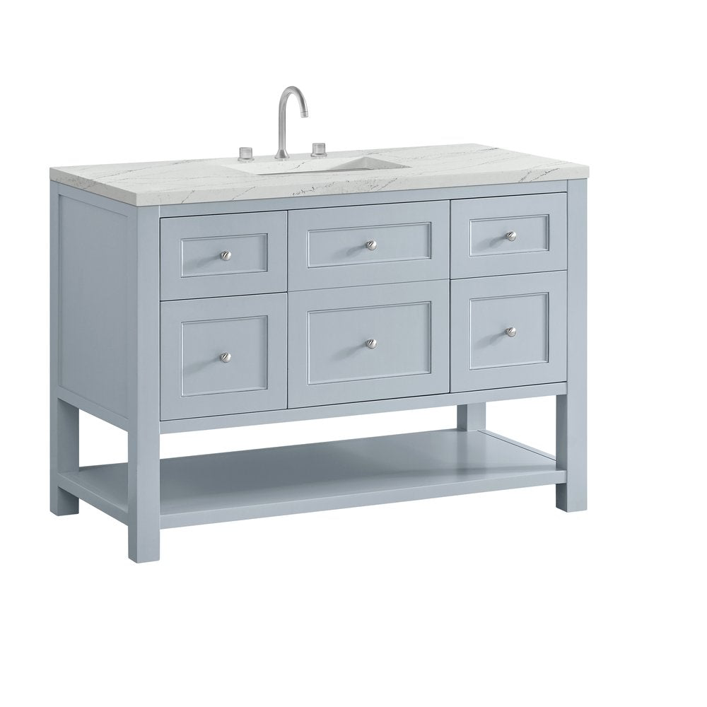 James Martin - Breckenridge 48" Single Vanity, Serenity Blue, w/ 3 CM Ethereal Noctis Quartz Top w/FreePower Wireless Charger - 330-V48-SRB-FENC view 11