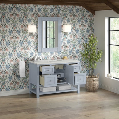 James Martin - Breckenridge 48" Single Vanity, Serenity Blue, w/ 3 CM Lime Delight Quartz Top - 330-V48-SRB-3LDL view 5