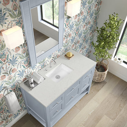 James Martin - Breckenridge 48" Single Vanity, Serenity Blue, w/ 3 CM Lime Delight Quartz Top - 330-V48-SRB-3LDL view 7